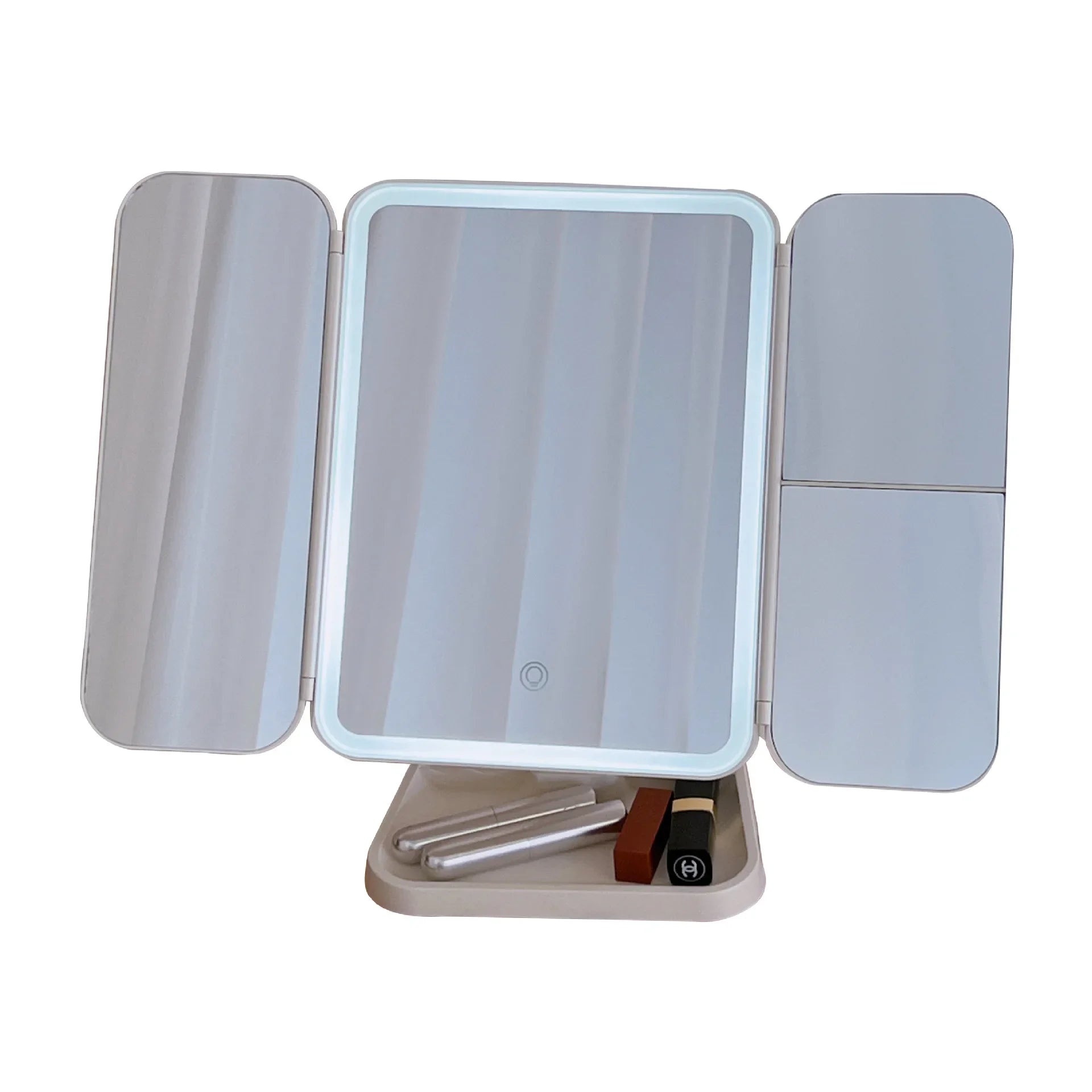 Trifold Makeup LED Mirror
