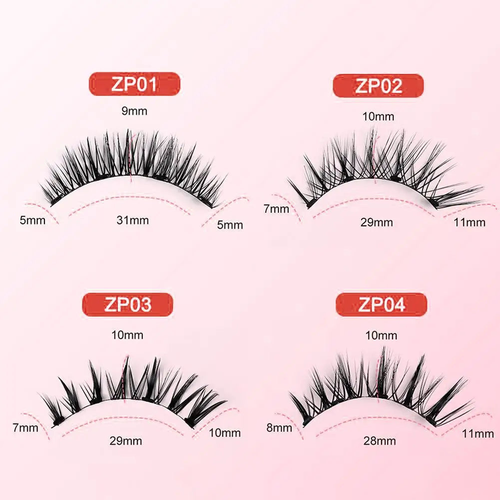 Re-usable Magnetic Eyelashes With Applicator
